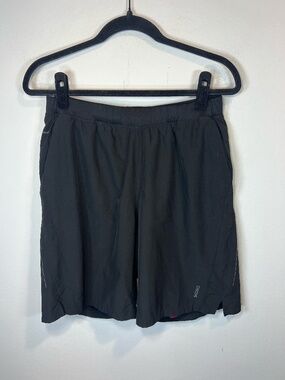 Skora Qwick-Dry Athletic Shorts Black Lined Drawstring Pockets Workout Sz Medium